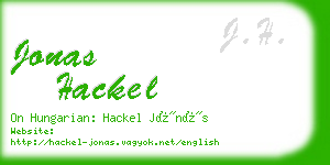jonas hackel business card